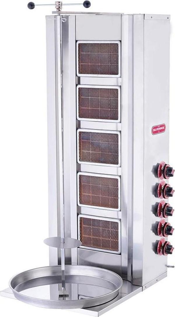 Işıkgaz Silver Endüstriyel Tüplü 5 Radyanlı Döner Ocağı Makinesi - Image 1