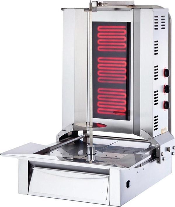 Işıkgaz Silverinox Elektrikli 3 Radyanlı Alttan Motorlu Döner Ocağı - Image 1