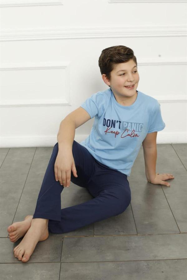 Celira Erkek Çocuk Pamuk Kısa Kollu Pijama Takımı 20380 - Image 1