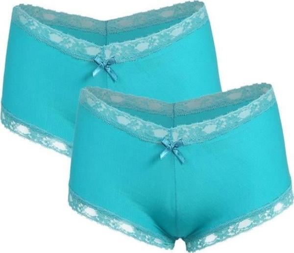 Celira Kadın Pamuklu 2li Boxer Turkuaz 40265 - Image 1