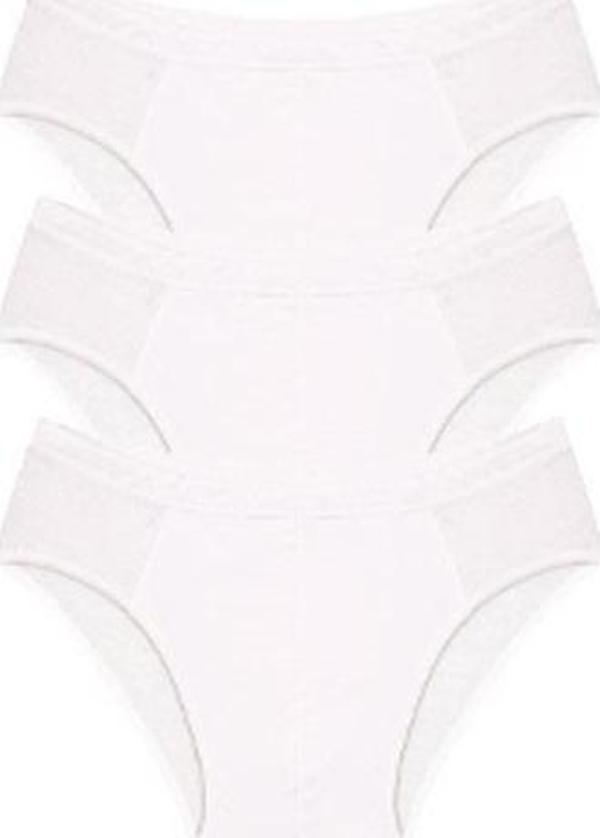 Celira Erkek Pamuk 3lü Beyaz Slip 40129 - Image 1