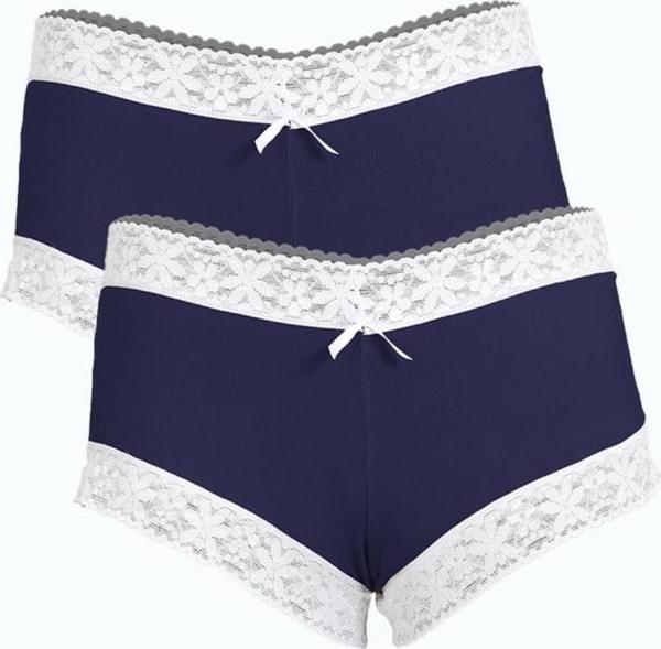 Celira Kadın Pamuklu 2li Boxer Lacivert 40277 - Image 1