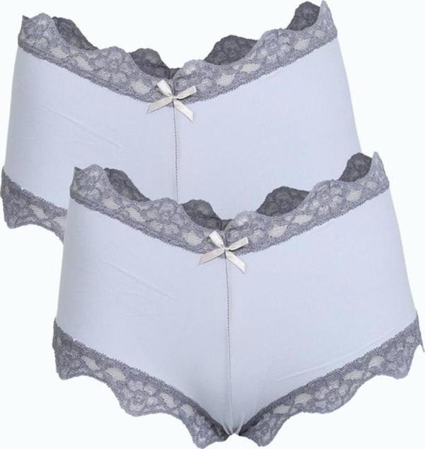 Celira Kadın Pamuklu 2li Boxer Mavi 40277 - Image 1
