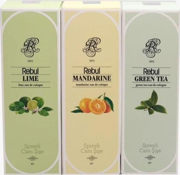 Rebul Green Tea+Lime+Mandarin 100 ml 3'lü Set - Image 1