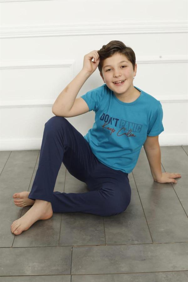 Celira Erkek Çocuk Pamuk Kısa Kollu Pijama Takımı 20379 - Image 1