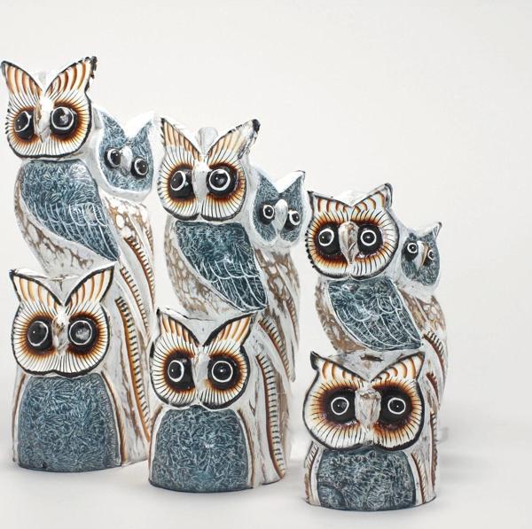 Ahşap 3'lü Baykuş Seti 3okas-18 - Image 1