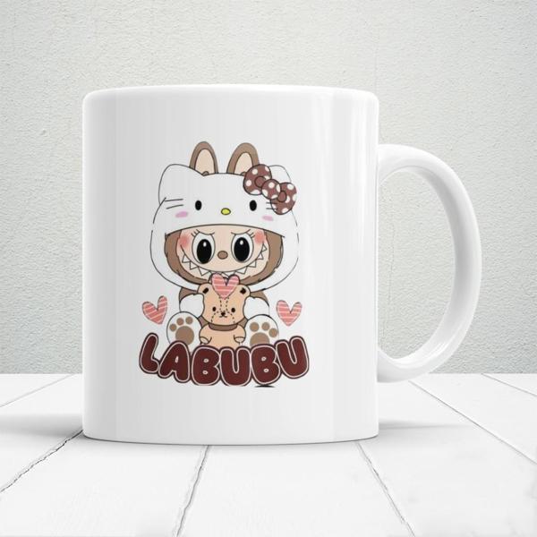 Sevimli Canavar Labubu Baskılı Hediyelik Kupa Mod1 - Image 1