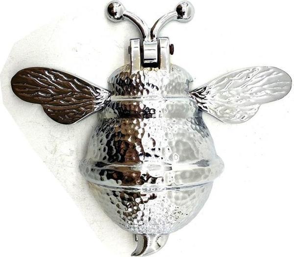Büro Ev Dekoru için 16X15CM Maksi Retro Silver Pirinç Arı Kapı Tokmağı - Image 1
