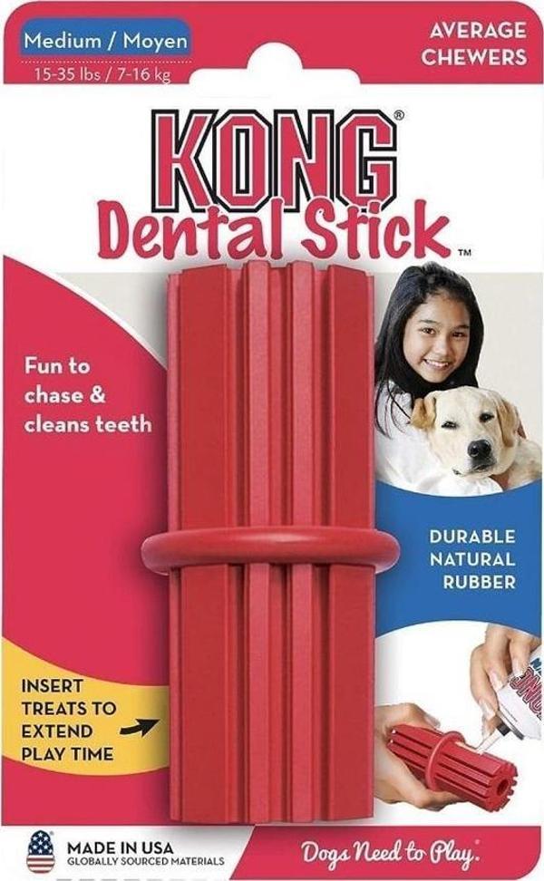 KONG Dental Stick Diş Temizliği Sağlayan Köpek Oyuncağı Medium 10 Cm - Image 1