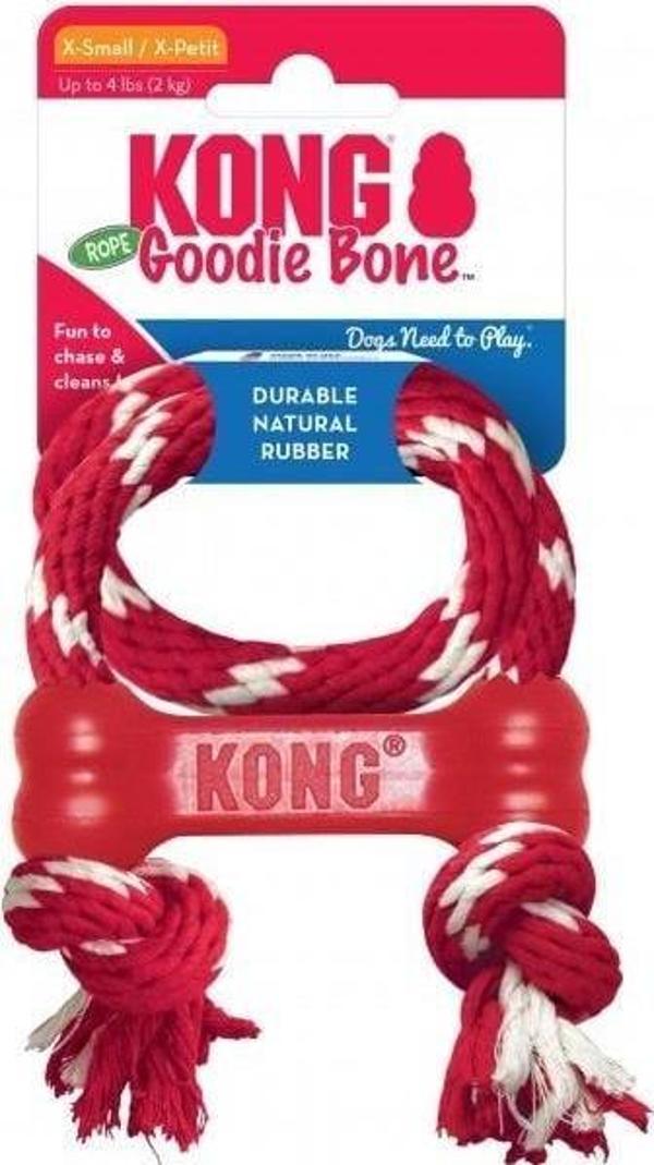 KONG Goodie Bone İpli Kemik Köpek Oyuncağı XSmall - Image 1