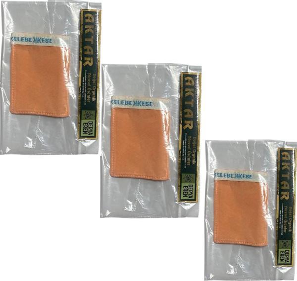 İpek Kese (Parmak geçmeli) Yüz İçin Saf ipek (7,5* 10,5cm),3 Adet, Derya Eren - Image 1