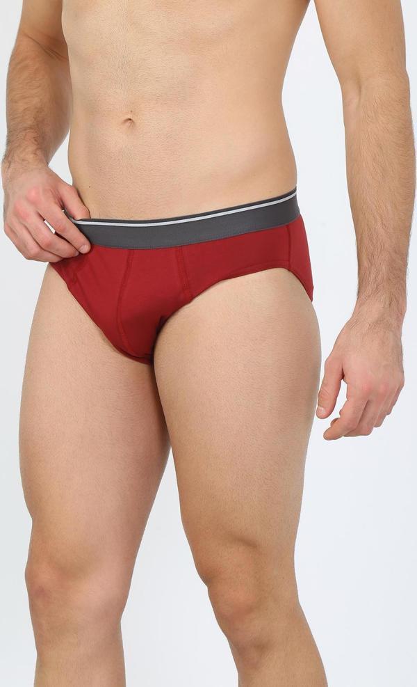 Celira Erkek Pamuk Likralı Slip Bordo 40132 - Image 1