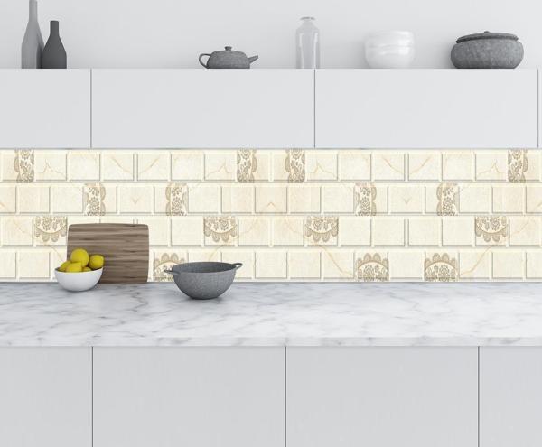 Mutfak Tezgah Arası Folyo Fayans Kaplama Folyosu Doğal Mermer Karo 60x100 CM - Image 1