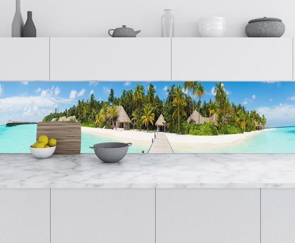 Mutfak Tezgah Arası Folyo Fayans Kaplama Folyosu Maldivler 60x500 CM - Image 1