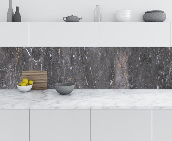 Mutfak Tezgah Arası Folyo Fayans Kaplama Folyosu Limestone Marble 60x300 CM - Image 1