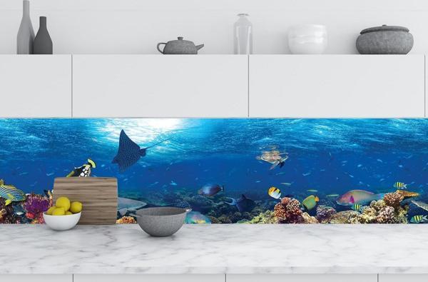 Mutfak Tezgah Arası Folyo Fayans Kaplama Folyosu Denizaltı 60 x 400 - Image 1