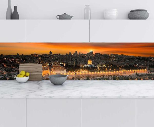 Mutfak Tezgah Arası Folyo Fayans Kaplama Folyosu Kudüs 60x300 CM - Image 1