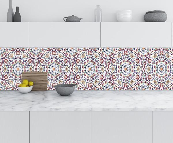 Mutfak Tezgah Arası Folyo Fayans Kaplama Folyosu Mandala 60x100 CM - Image 1