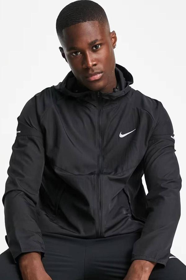 Nike Miler Running Full Zip Jacket Erkek Spor Ceket Siyah - Image 1