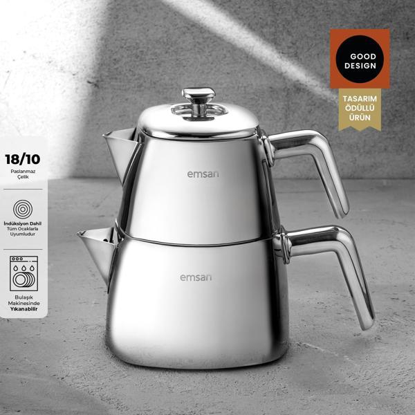 Emsan Tea Time Çaydanlık Takımı Small 0,7 Lt - 1,5 Lt - Image 1