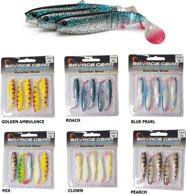 Savage gear Cannibal Shad 6,8cm 3gr 5 Adet Silikon Yem Perch - Image 1