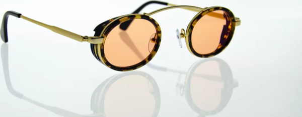 Franco Vital FV ISIS SHIELD-MAT HAVANA/GOLD Unisex Güneş Gözlüğü - Image 1