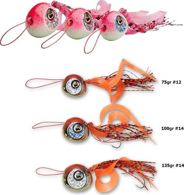 Savage Gear Cuttle Eye 75gr Tai Rubber Yem Orange Glow Gold - Image 1