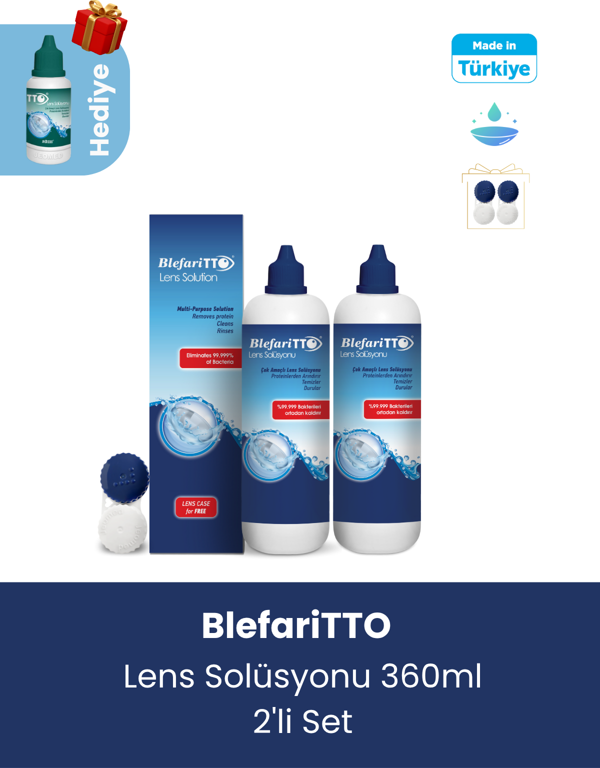 Blefaritto 360 ml Lens Solüsyonu Çanta Boy TTO 60 ml Çanta Boy Hediye - Image 1