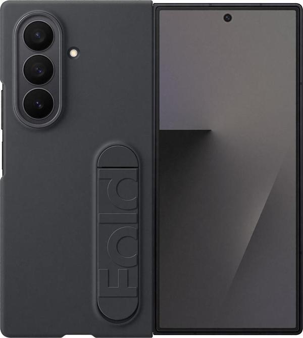 Samsung Galaxy Z Fold 7 Standlı Silikon Kılıf - Siyah - Image 1