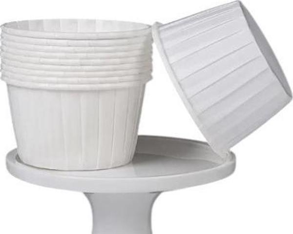 Cupcake/Muffin /Suffle Kek Kapsülü Beyaz 50 Li - Image 1