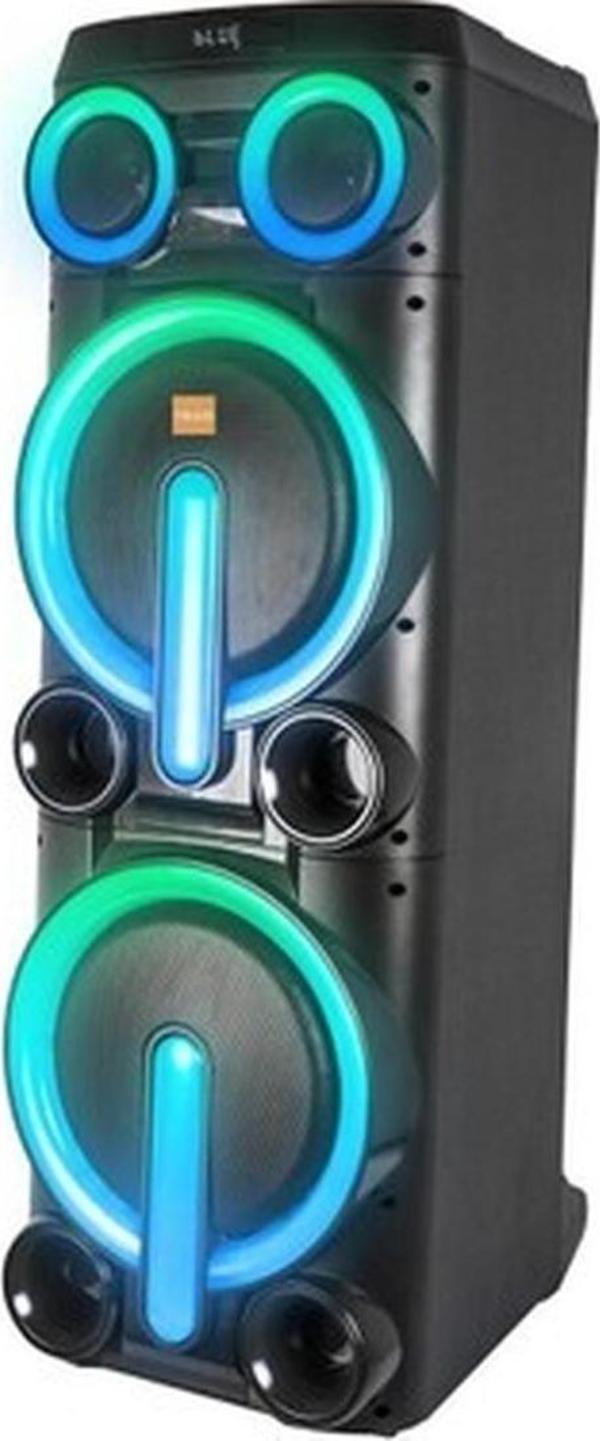 Mikado Bykalite MD-103KP 200W 12V 14000MAH Bataryalı Siyah 1 Uhf Uv Mikrofonlu Usb/bt/tf/tws/aux Rgb 220V Kablolu Gitar Girişli P - Image 1