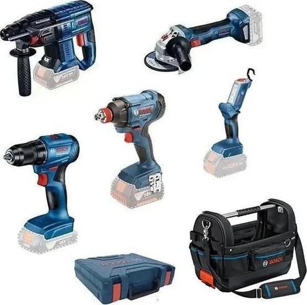 Bosch GBH 180-LI + GWS 180-LI + GSR 185-LI + GDX 180-LI + GLI 18V-300 - Image 1