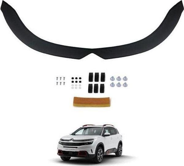 Citroen C5 Uyumlu  Aircross Ön Kaput Koruyucu Rüzgarlık 4 mm Akrilik  abs Piano Black 2017 - Image 1
