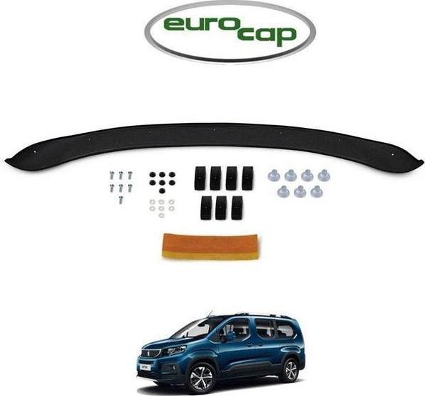 Peugeot Rifter Ön Kaput Koruma Rüzgarlığı 3mm Akrilik (ABS) Parlak Siyah Deflektör 2019-> - Image 1