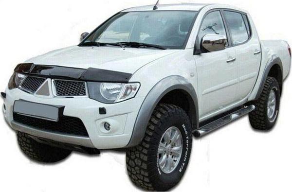 Mıtsubıshı L200 Uyumlu Kaput Koruma / Kaput Rüzgarlığı 2007-2015 Parlak Siyah - Image 1