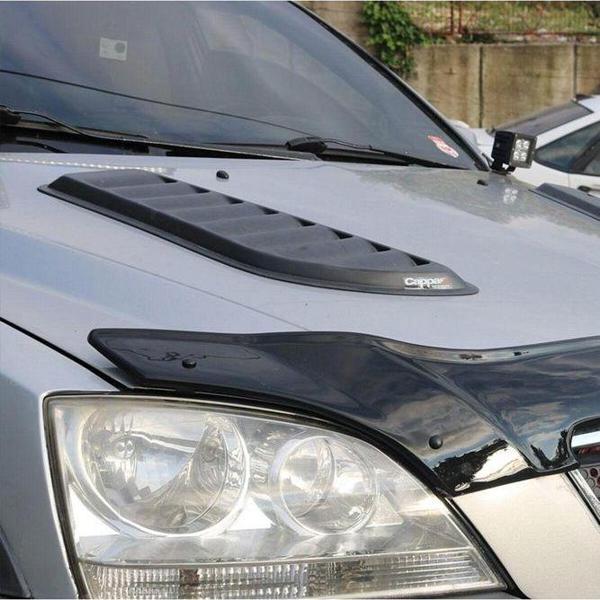 Universal Ön Izgara Kaput Üstü Giydirme Abs Mat Siyah 2 Parça Tüm Araçlara Uyumlu - Image 1