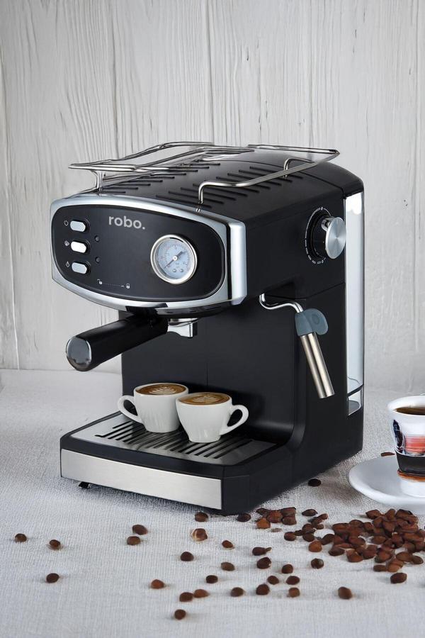 Süt Köpürtücülü Espresso Latte Cappuccino Americano Kahve Makinesi 1.5 Litre - Image 1