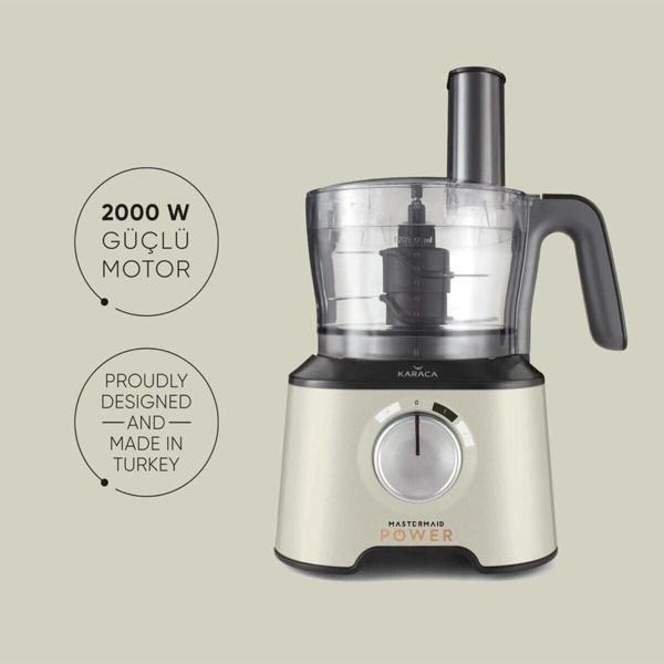 Mastermaid Power Essential Soft Cream Mutfak Robotu, Blender Seti Doğrayıcı 2000W Güçlü Motor - Image 1