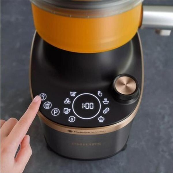 Philips 500 - 800 Watt Hızlı Temizleme Programlı Siyah Blender Meyve Sıkacağı  Çelik Beyaz Modern 50 H - Image 1