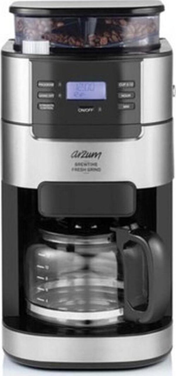 Arzum AR3092 Brewtime Fresh Grind Çekirdek Kahve Öğütücülü Filtre Kahve Makinesi - Siyah - Image 1