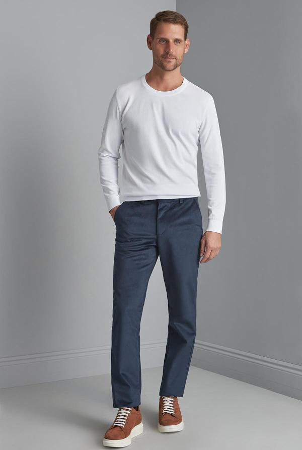 Erkek Lacivert Regularfit / Rahat Kalıp  Pantolon - Image 1