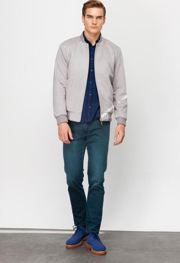 Erkek Gri   Süet Mont - Image 1