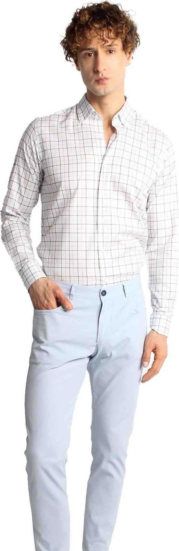 Erkek Mavi Slim Fit / Dar Kalıp  Pantolon - Image 1