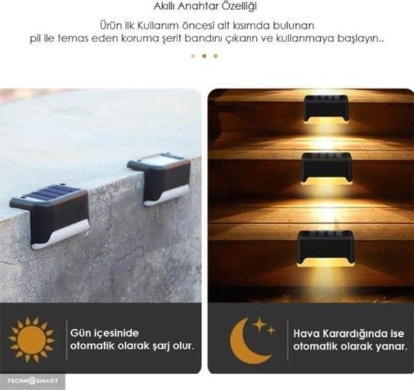 WaterProof Solar Merdiven Lambası 4 Adet - Image 1