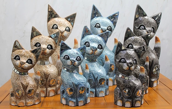 Ahşap 3'lü Kedi Seti 40 Cm Trendy:4 - Image 1