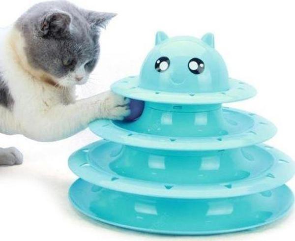 3 Katlı Kedi Oyuncağı Turntable Cat Toy - Image 1