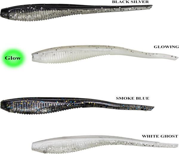 Remixon Worm Shad 7,5cm Silikon Yem Black Silver - Image 1