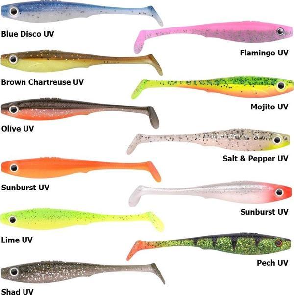 Spro Iris Pop Eye 8cm 3gr Silikon Yem Brown Chartreuse UV - Image 1