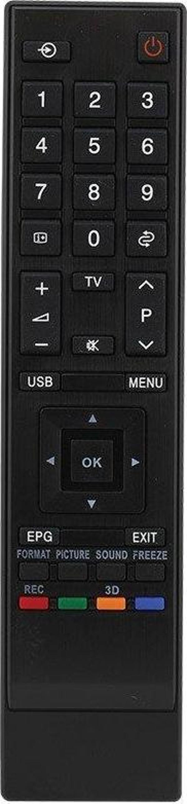 TOSHİBA Lcd Led Televizyon Kumandas Kare Göbekliı 3Dli - Image 1