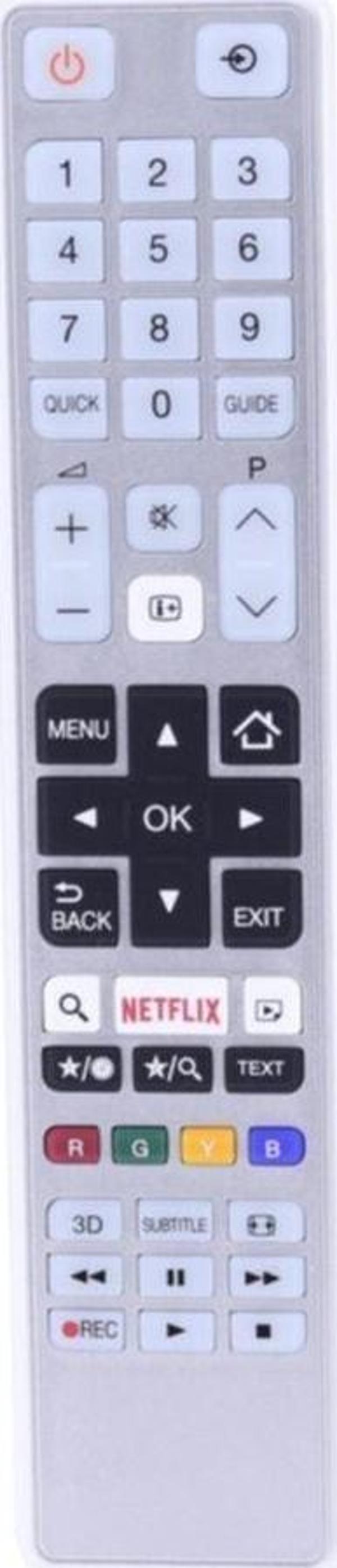 Toshiba Ct-8054 Netflix Tuşlu Beyaz Lcd/led Tv Kumandası - Image 1